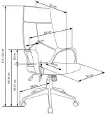 Voyager forgószék – kék / fekete - Image 3