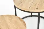 Oreo dohányzóasztal (2 db-os szett) – san remo oak / fekete - Image 6