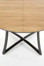 MORETTI bővíthető étkezőasztal, kerek, szín: arany tölgy/szürke/antracit - Image 13