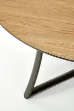 MORETTI bővíthető étkezőasztal, kerek, szín: arany tölgy/szürke/antracit - Image 14