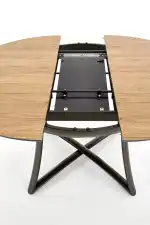 MORETTI bővíthető étkezőasztal, kerek, szín: arany tölgy/szürke/antracit - Image 16