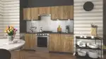 Daria 240 cm-es blokk konyha – craft tölgy / antracit