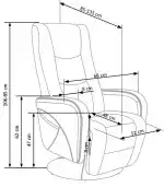 Pulsar 2 masszázs pihenőfotel – szürke - Image 2