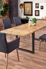 Perez bővíthető étkezőasztal – világos tölgy / fekete - Image 7