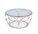 VENUS dohányzóasztal, szín: füstös üveg/króm - Image 4