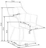 K377 szék, szín: bézs - Image 4