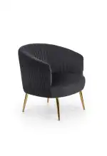 Crown pihenőfotel – fekete / arany