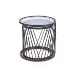 Antilla dohányzóasztal (2 db-os szett) – füst üveg / fekete - Image 7
