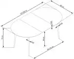 Colorado bővíthető étkezőasztal – arany tölgy / fekete - Image 10