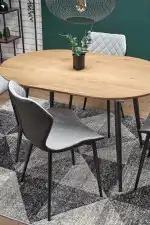 Colorado bővíthető étkezőasztal – arany tölgy / fekete - Image 18