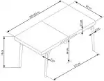 Cambell bővíthető étkezőasztal – natúr tölgy / fekete - Image 9