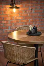 CARMELO asztal, kerek, szín: dió/fekete - Image 11