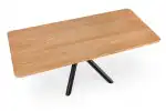 Derrick bővíthető étkezőasztal – natúr tölgy / fekete - Image 10