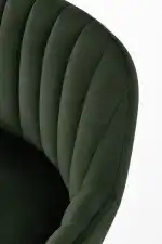 H93 bárszék – sötétzöld / dió - Image 6