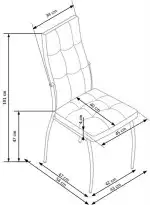 K416 szék – zöld / króm - Image 2