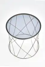 SELENA dohányzóasztal, szín: füstös üveg/króm - Image 8