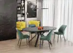 Vertigo bővíthető étkezőasztal – fekete márvány / fekete
