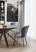 Vertigo bővíthető étkezőasztal – fekete márvány / fekete - Image 4
