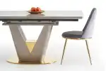 Valentino bővíthető étkezőasztal – szürke márvány / világosszürke / arany - Image 11