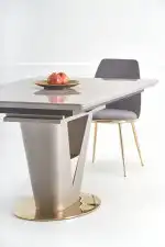 Valentino bővíthető étkezőasztal – szürke márvány / világosszürke / arany - Image 13
