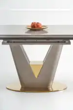 Valentino bővíthető étkezőasztal – szürke márvány / világosszürke / arany - Image 17