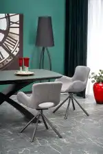 SILVESTRO bővíthető étkezőasztal, téglalap alakú, szín: sötétszürke/fekete - Image 6