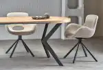 Peroni kerek bővíthető étkezőasztal – arany tölgy / fekete - Image 9