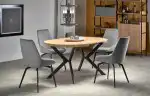 Peroni kerek bővíthető étkezőasztal – arany tölgy / fekete - Image 10