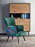 Pagoni pihenőfotel – sötétzöld / mintás - Image 3