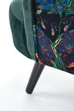 Pagoni pihenőfotel – sötétzöld / mintás - Image 8