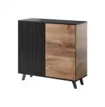 RANDOM KM-2 komód, szín: wotan tölgy/fekete - Image 11