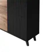 RANDOM KM-2 komód, szín: wotan tölgy/fekete - Image 13
