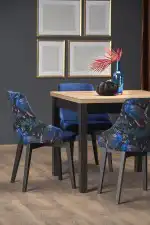 Tiago Square bővíthető étkezőasztal – craft tölgy / fekete - Image 11