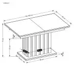 Lamello bővíthető étkezőasztal – artisan tölgy / fekete - Image 10