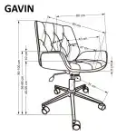 Gavin forgószék – dió / fekete - Image 5