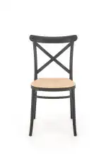 K512 szék, rakásolható, szín: fekete/barna - Image 11