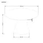 Henderson kerek étkezőasztal – dió - Image 11