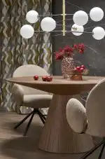 Henderson kerek étkezőasztal – dió - Image 17