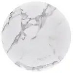 Morata kerek étkezőasztal – fehér márvány / fekete / arany - Image 6