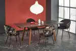 Lozano bővíthető étkezőasztal – fekete márvány / dió