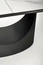 OSMAN bővíthető étkezőasztal, téglalap alakú, szín: fehér márvány/fekete - Image 15