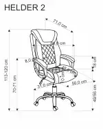 Helder 2 főnöki forgószék – szürke - Image 4