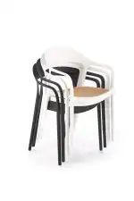 K530 rakásolható szék – natúr / fehér - Image 4