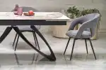 Hilario bővíthető étkezőasztal – fehér márvány / fekete - Image 16