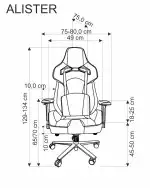 Alister gaming forgószék – szürke / fekete - Image 3