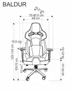 Baldur gaming forgószék – fekete - Image 7