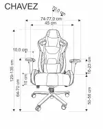 Chavez gaming forgószék – fekete - Image 5