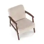 Milano 1S pihenőfotel – bézs / sötét dió - Image 11