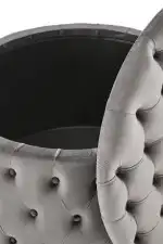 Nunez tárolós puff – szürke - Image 2