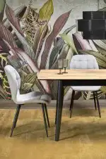 GULIAN bővíthető étkezőasztal, téglalap alakú, szín: wotan tölgy/fekete - Image 11